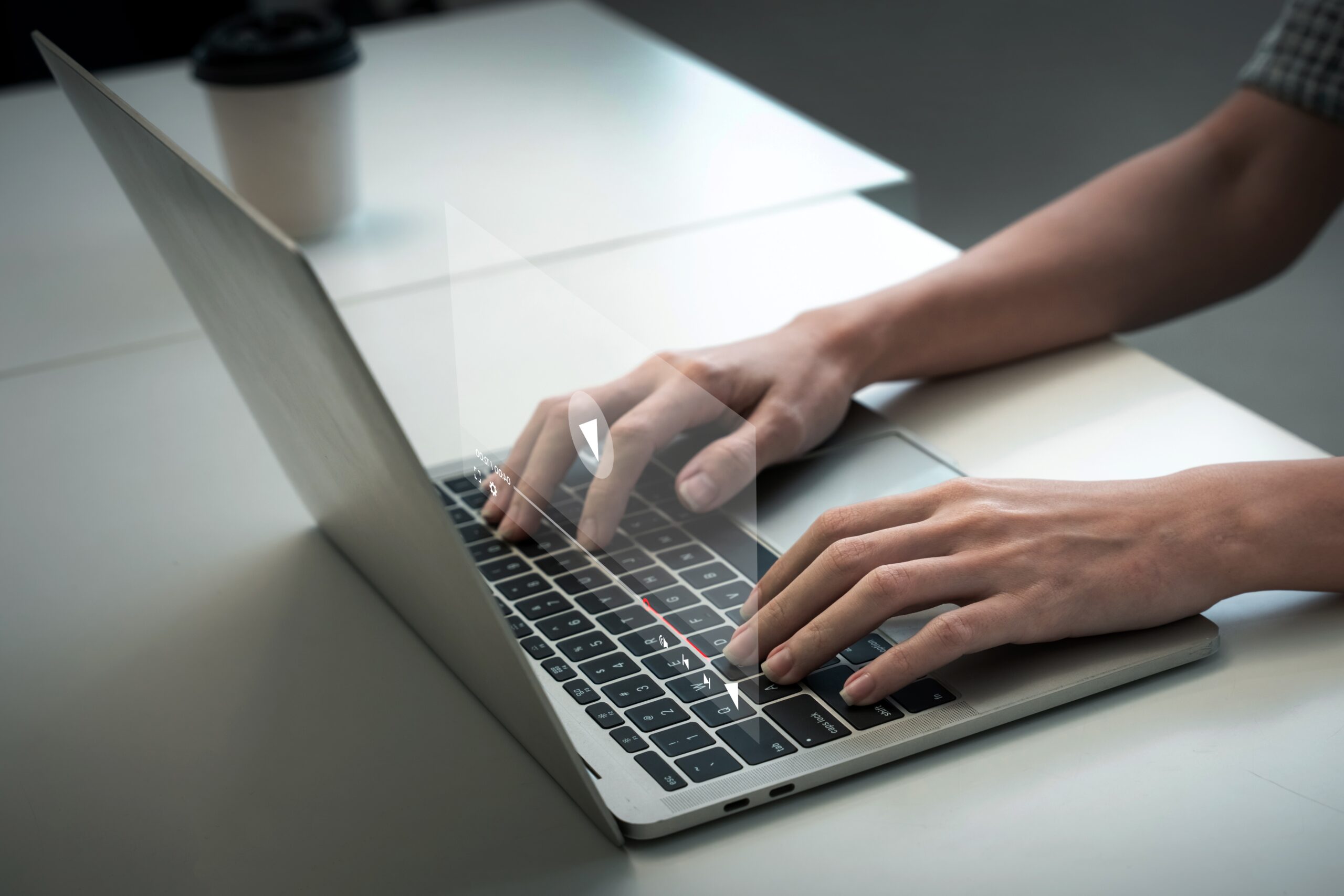 Hands,Of,A,Businesswoman,Surfing,The,Web,And,Viewing,A