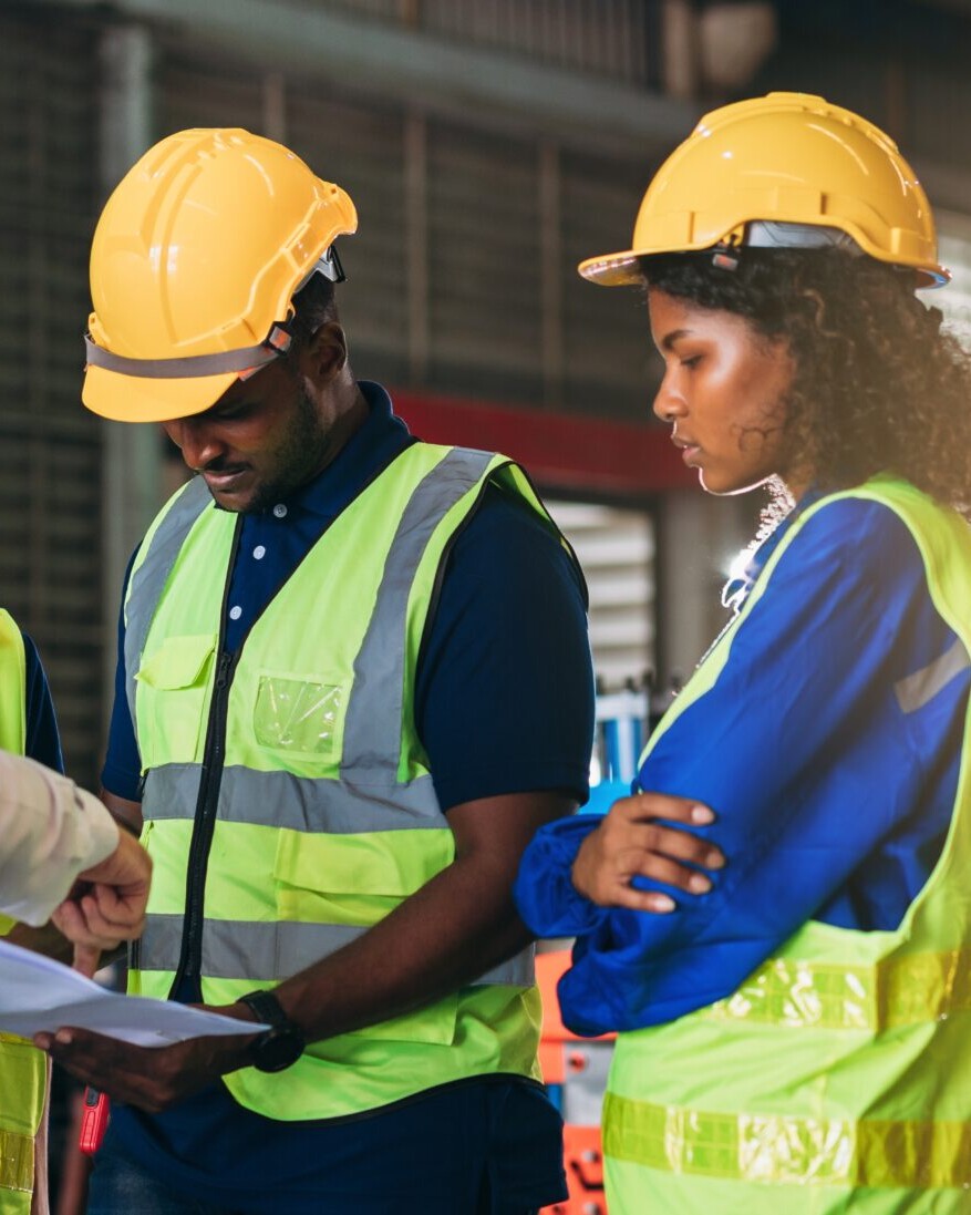 Engineers,Or,Foreman,Inspecting,And,Check,Up,Machine,At,Factory